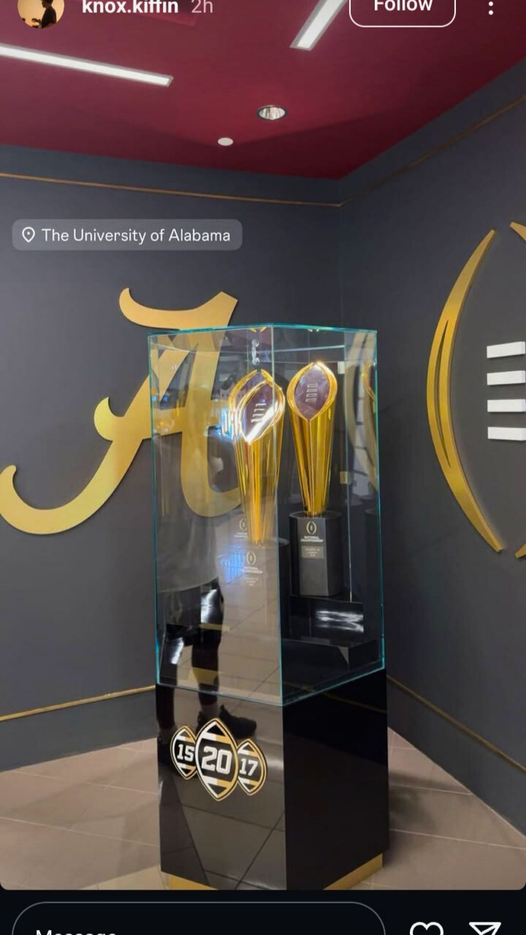 Knox Kiffin's Instagram Story (image credit: instagram/knox.kiffin)